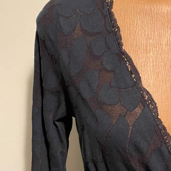 VENUS - mini dress/tunics/night dress -  semi sheer - black - size large - Picture 6 of 9